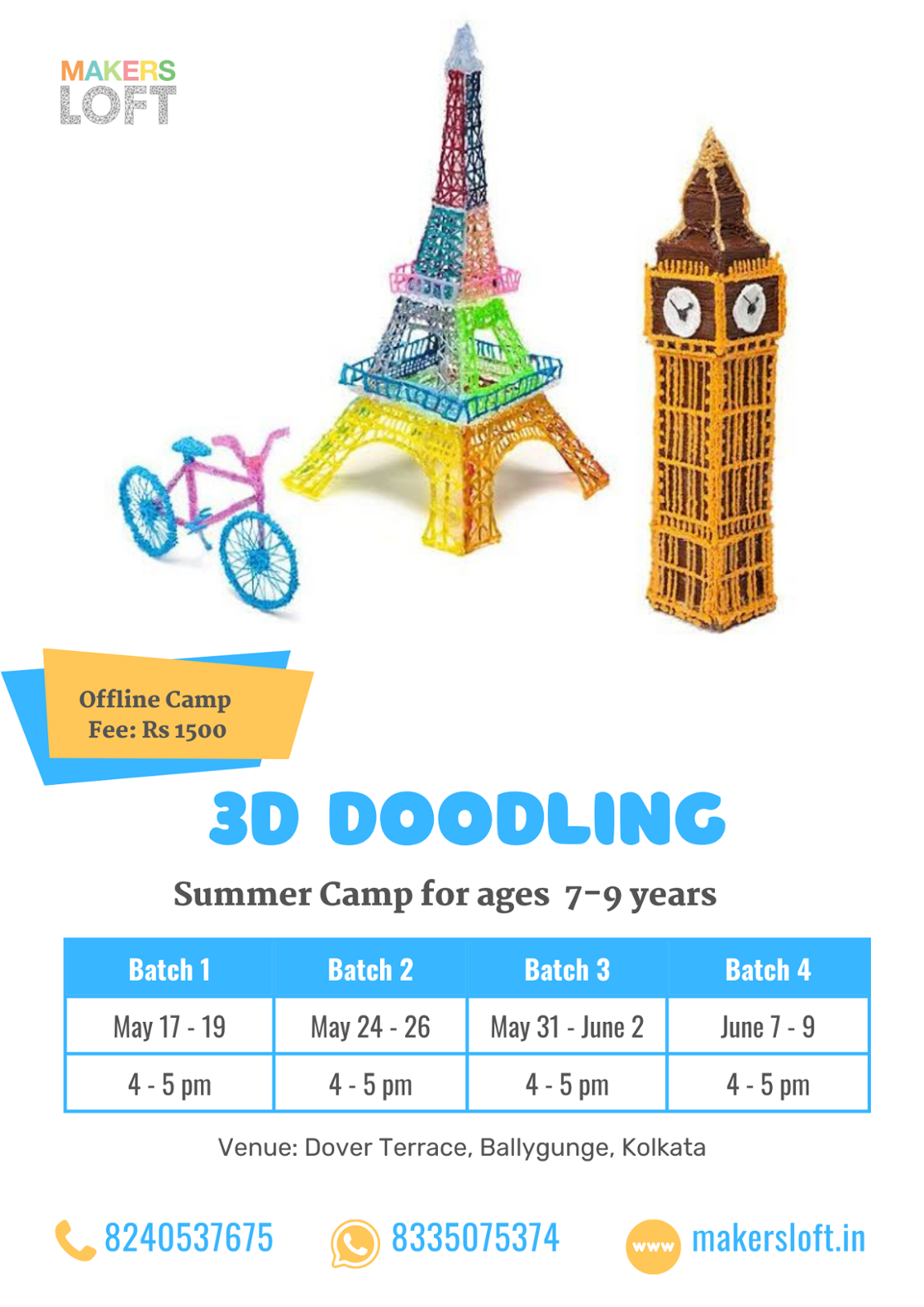 3D Doodling Summer Camp for girls