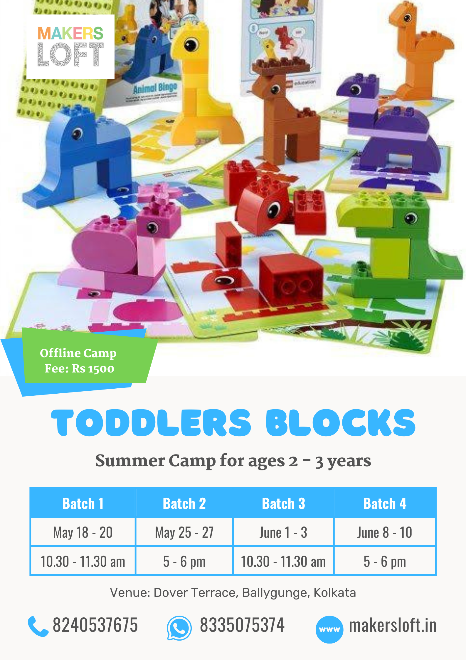Toddlers Lego Summer Camp for 2-3 years