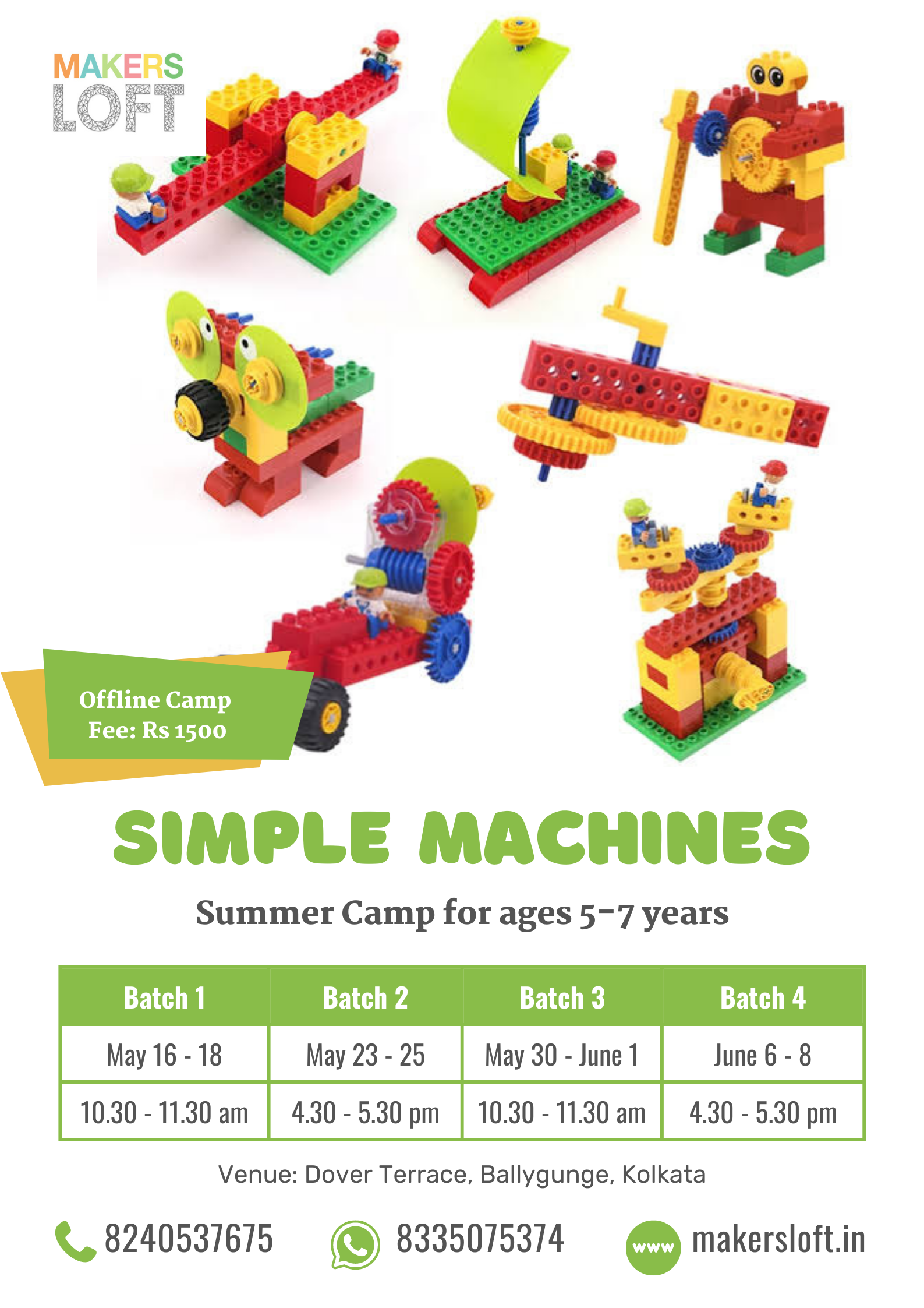 Lego Simple machines course for 5-7 years